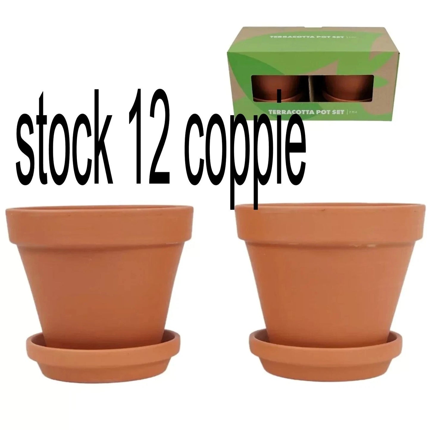 Stock 12 coppie di vaso in terracotta ciotola per piante terra giardino da ester
